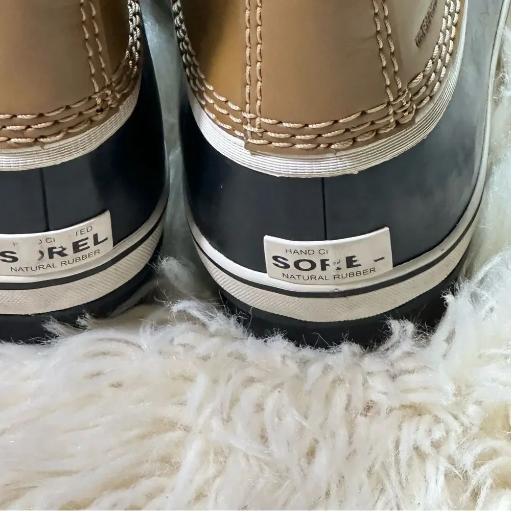 Sorel Women’s Winter Boots Faux Fur Lined Gray Waterproof Size 4 EU